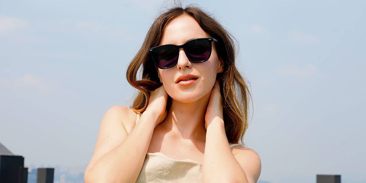 Unisex full frame acetate sunglasses OBMT2007