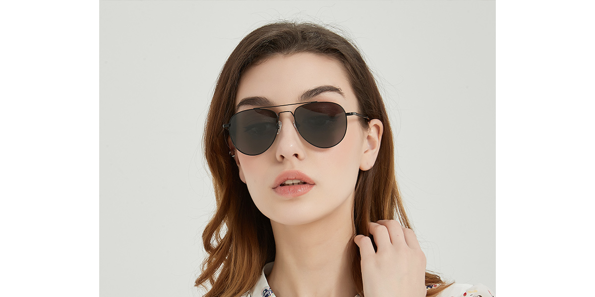 Unisex  full frame metal sunglasses S33776