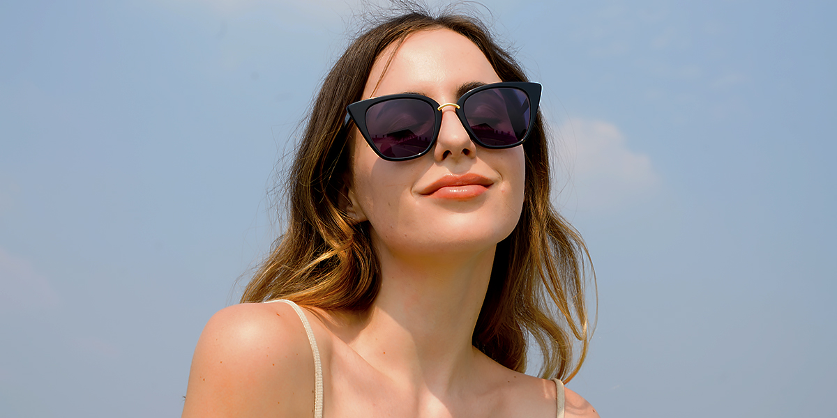 Women's full frame acetate sunglasses FT18903
