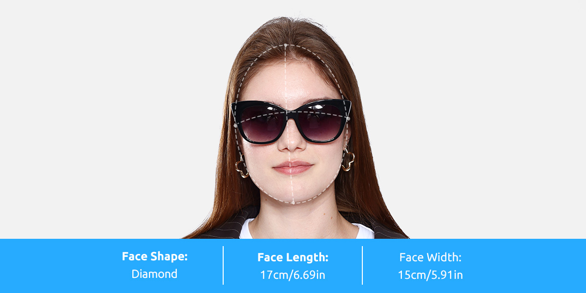 Women's full frame Acetate sunglasses S86449