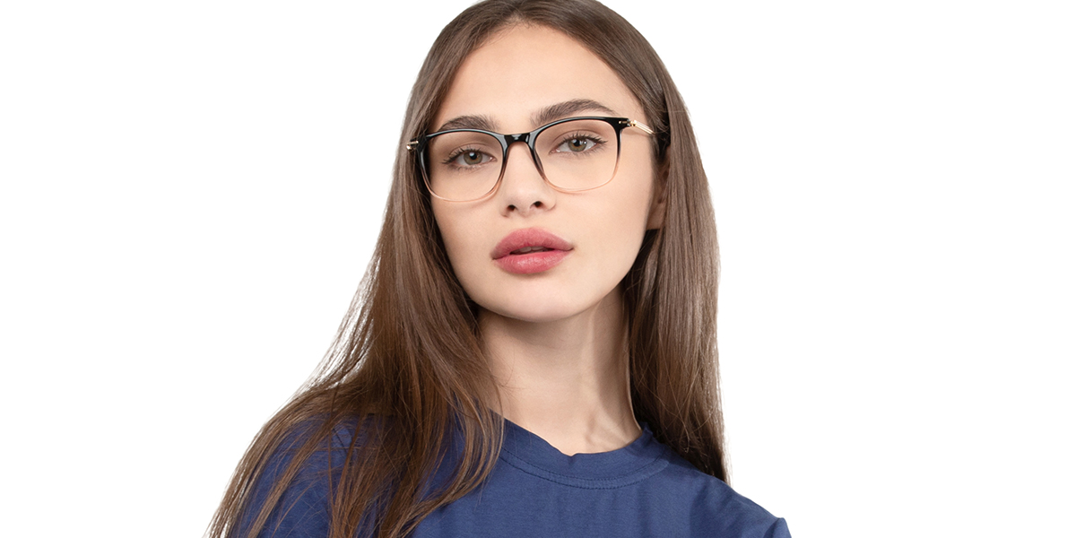 Unisex full frame mixed material eyeglasses MX40171