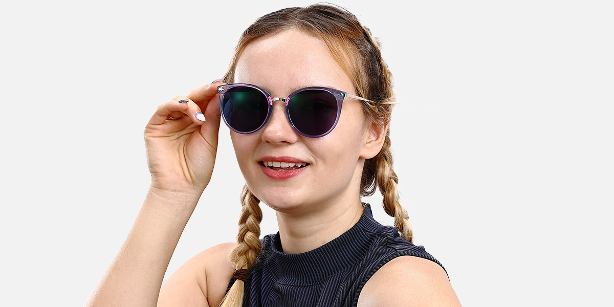 Women's full frame Acetate & Metal sunglasses JudyT20307
