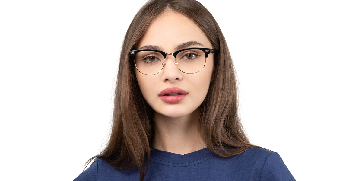 Unisex full frame mixed material eyeglasses MX30826