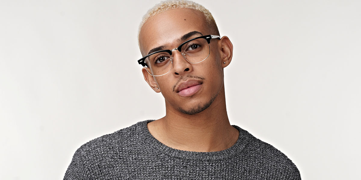Unisex full frame mixed material eyeglasses MX30826