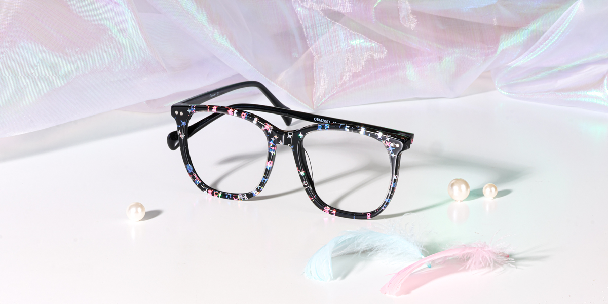 Unisex full frame acetate eyeglasses OBM2007A 3 Unisex full frame acetate eyeglasses OBM2007A