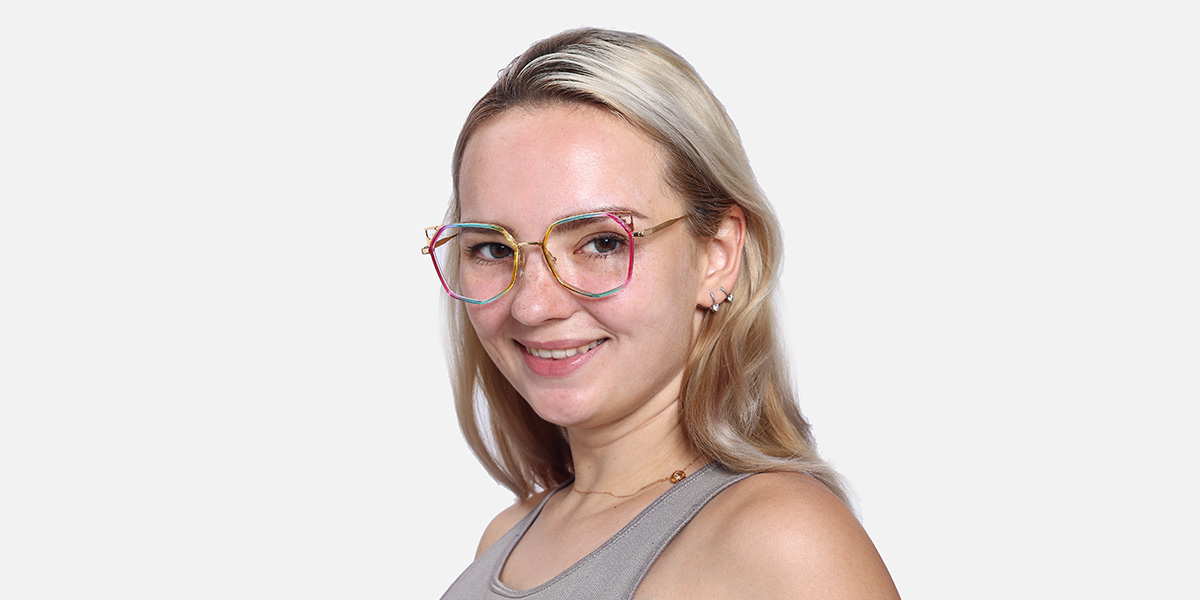 Women's full frame TR & Metal eyeglasses Judy988