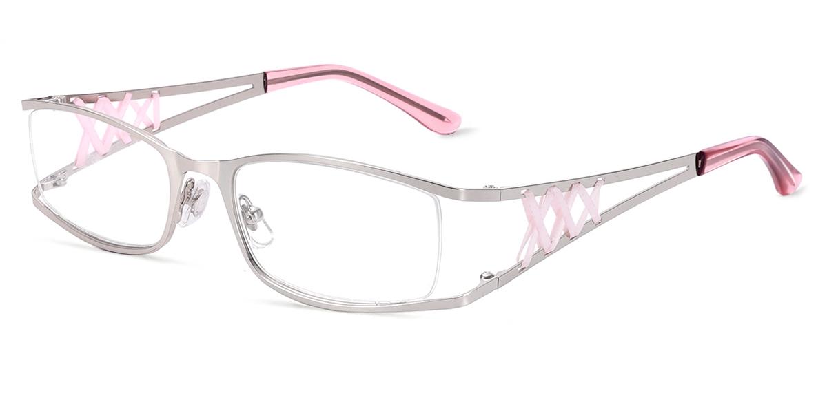 Women's semi-rimless Metal eyeglasses Thread6 7 Women's semi-rimless Metal eyeglasses Thread6