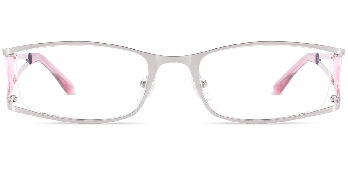 Women's semi-rimless Metal eyeglasses Thread6 8 Women's semi-rimless Metal eyeglasses Thread6