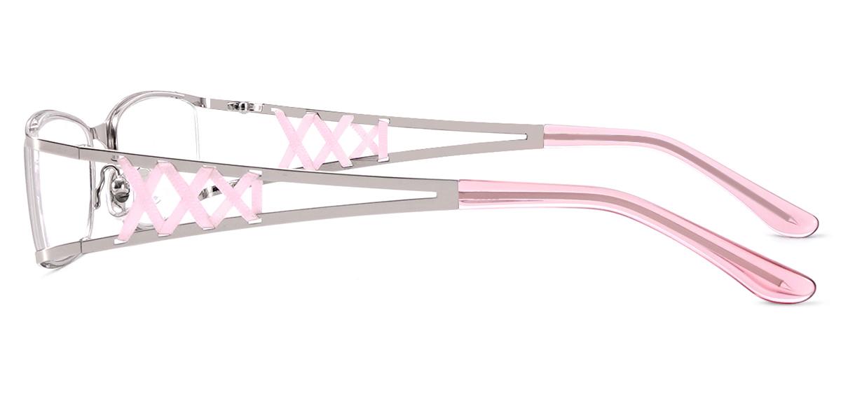 Women's semi-rimless Metal eyeglasses Thread6 9 Women's semi-rimless Metal eyeglasses Thread6