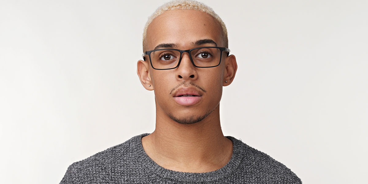 Men's full frame Ultem eyeglasses F6528