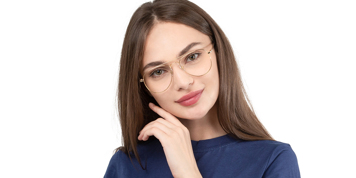 Unisex full frame metal eyeglasses M10487