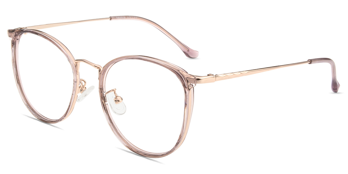 Women's full frame mixed material eyeglasses S11071X
