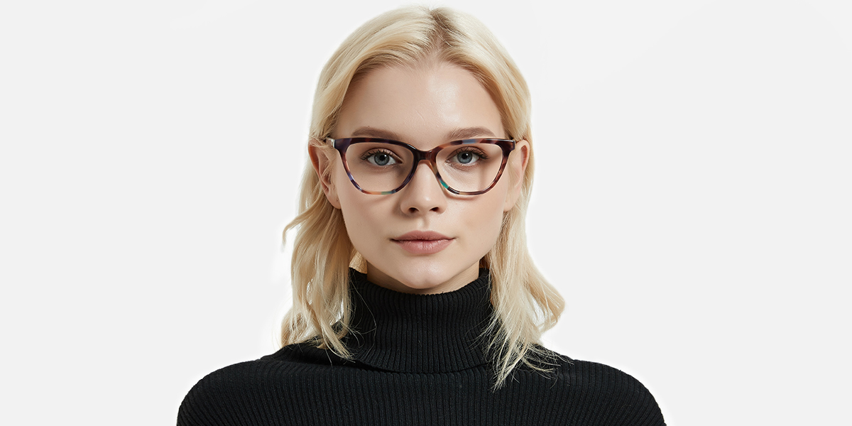 Women's full frame acetate eyeglasses AC97759