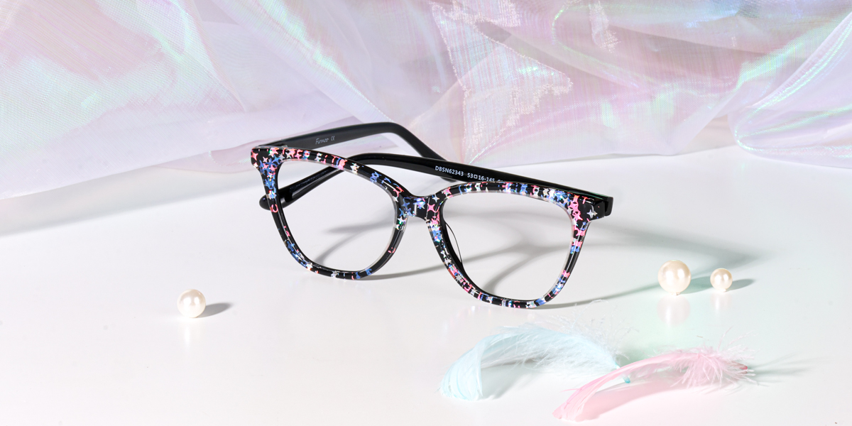 Women's full frame acetate eyeglasses AC97759