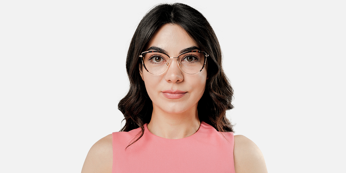 Women's full frame Metal&TR eyeglasses W87069